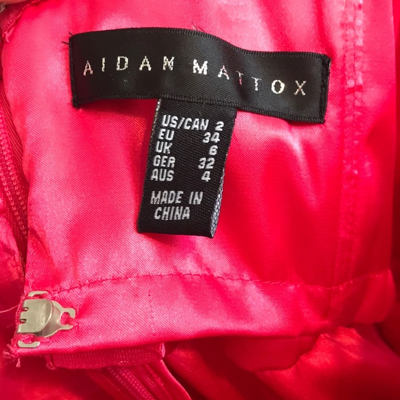 Strapless floral, pink silk Aidan Mattox dress - Picture 7 of 7